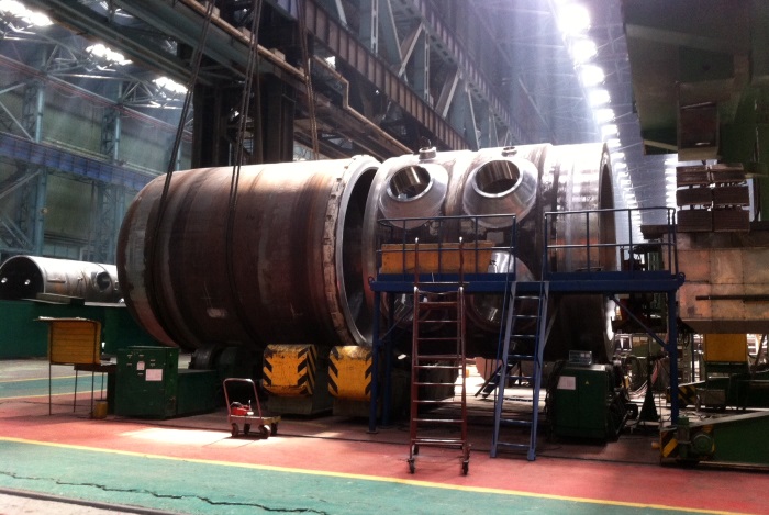 Произведена сборка корпуса реактора для второго энергоблока Белорусской АЭС.